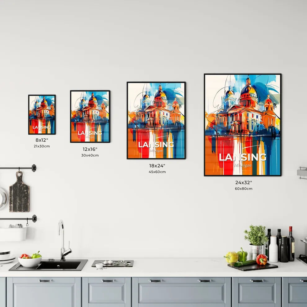 Vibrant Lansing, Michigan Kitchen Art