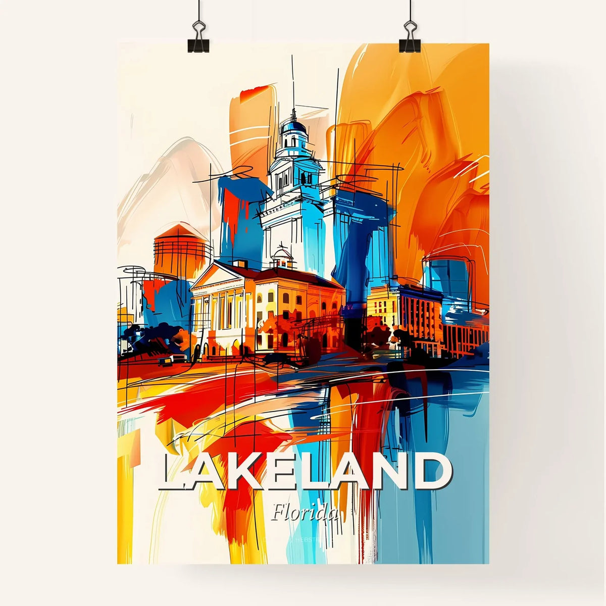 Vibrant Lakeland, Florida Poster