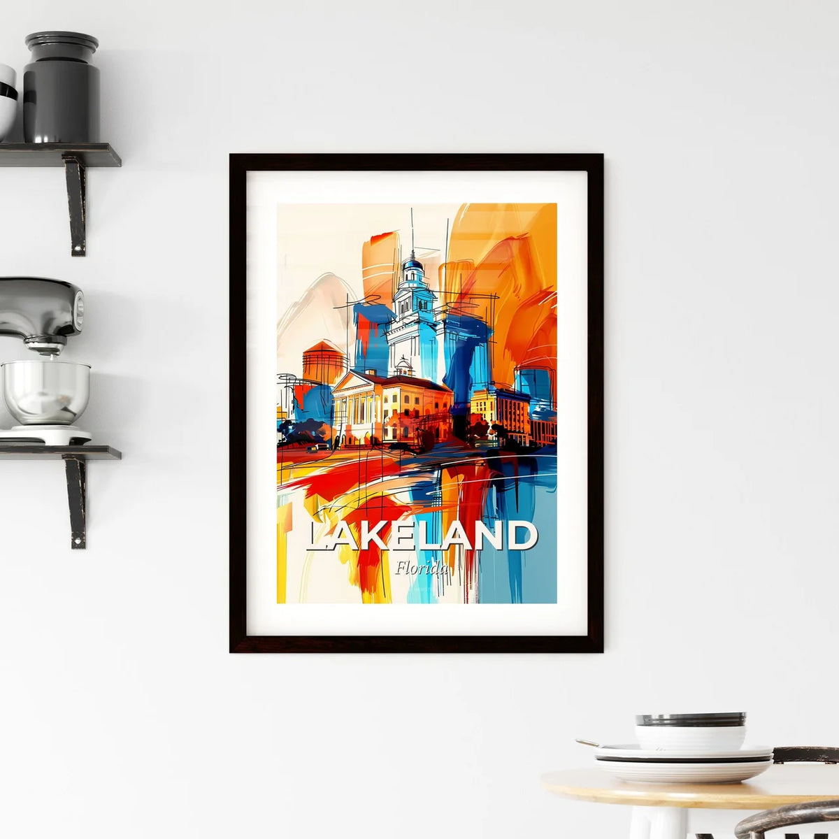 Vibrant Lakeland, Florida Framed Print