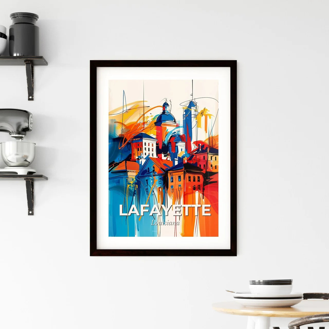 Vibrant Lafayette, Louisiana Framed Print