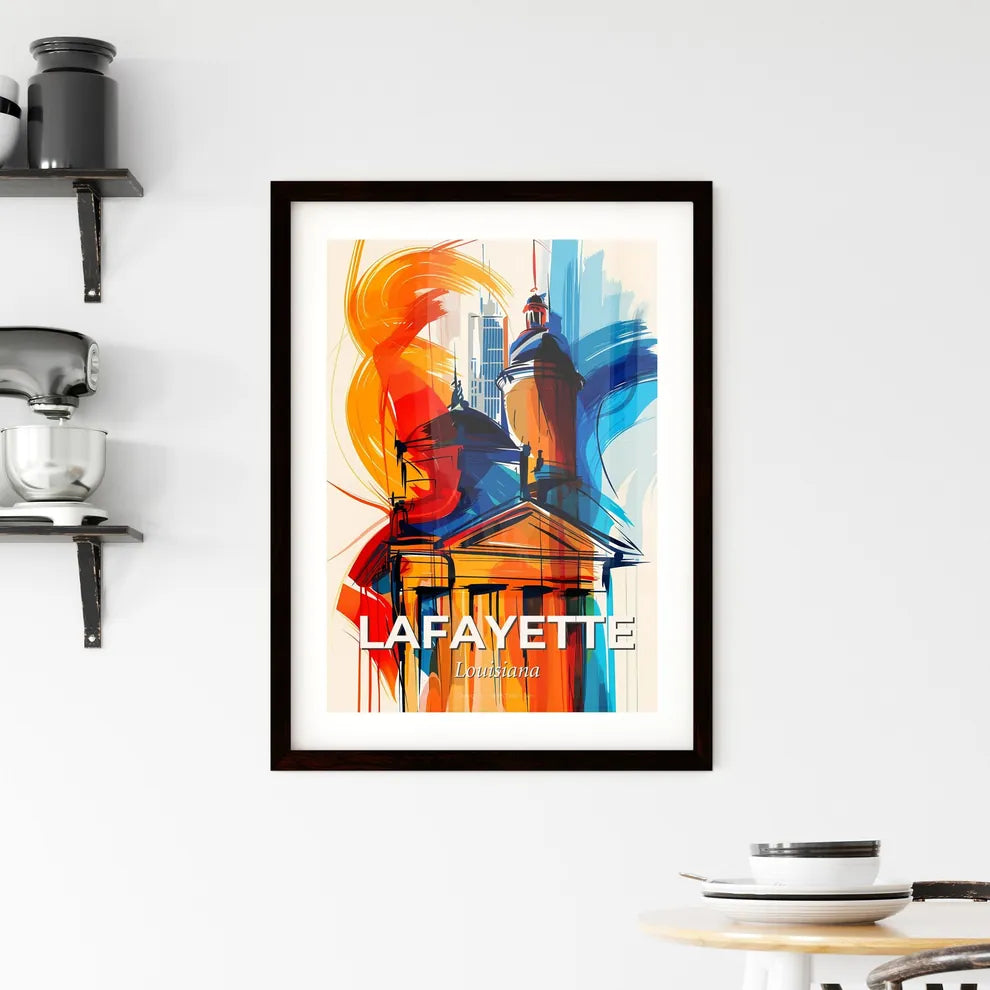Vibrant Lafayette, Louisiana Framed Print