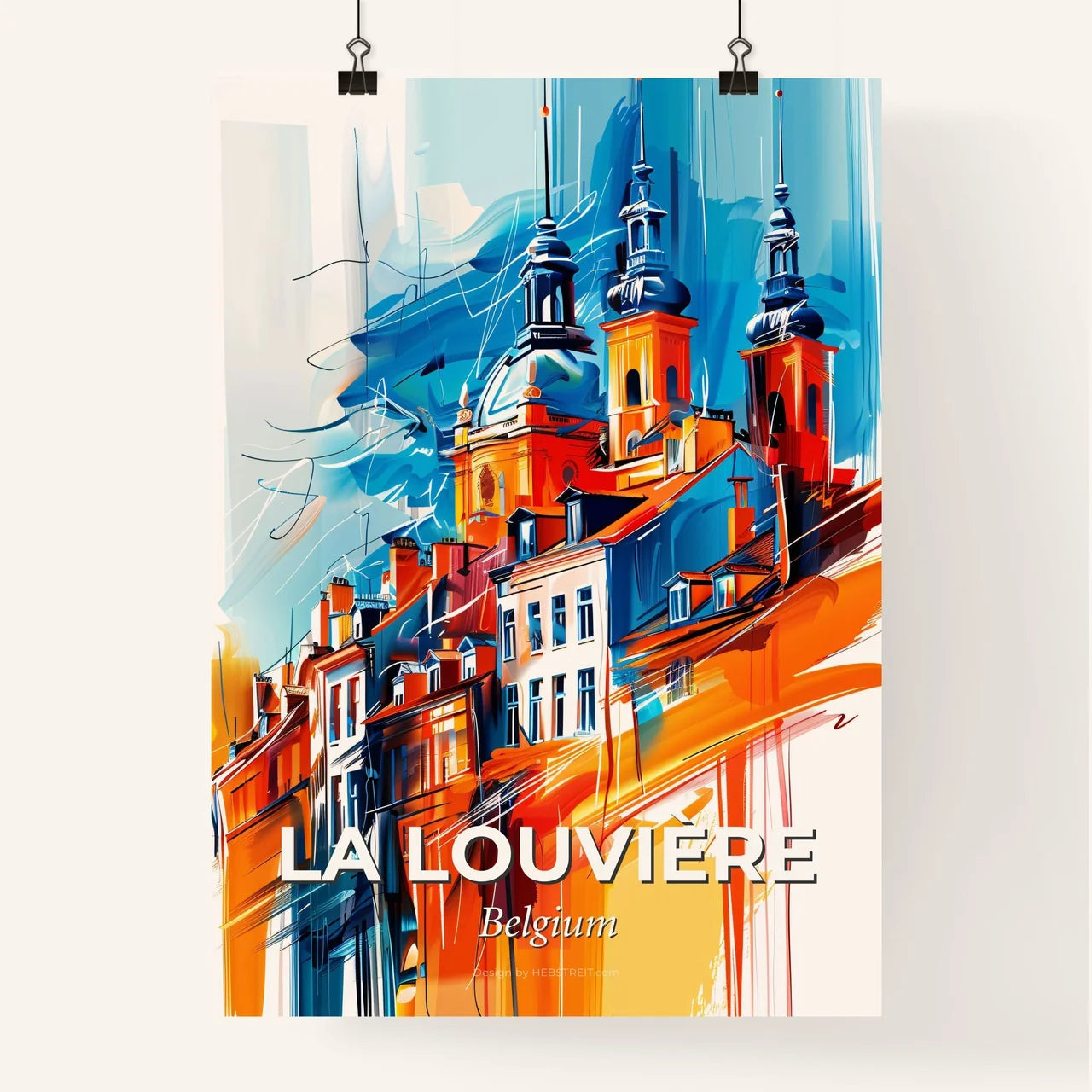 Vibrant La Louvière, Belgium Poster