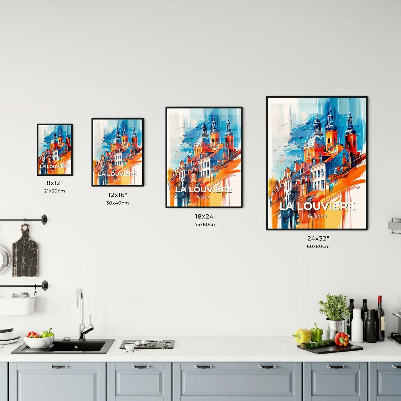 Vibrant La Louvière, Belgium Kitchen Art