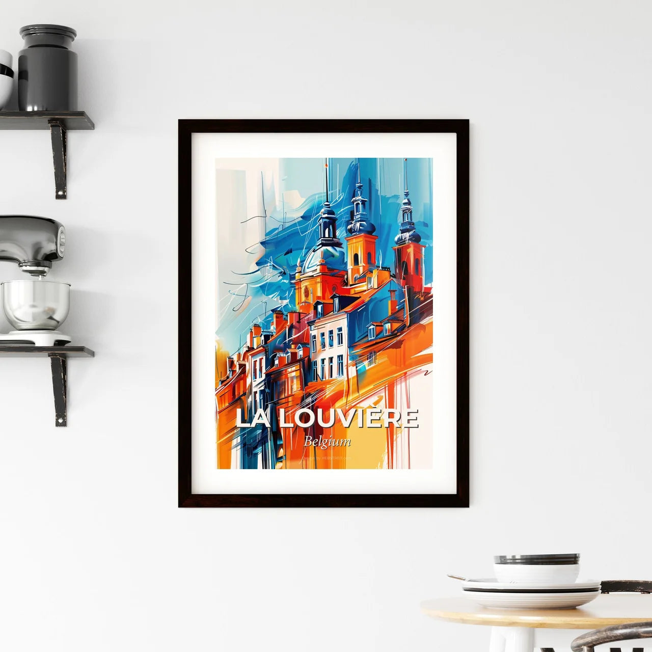 Vibrant La Louvière, Belgium Framed Print