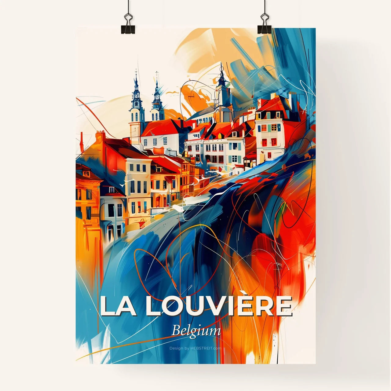 Vibrant La Louvière, Belgium Poster