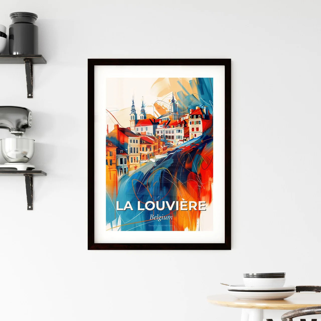 Vibrant La Louvière, Belgium Framed Print