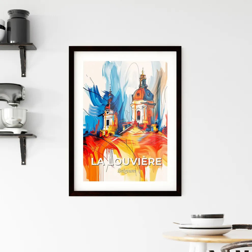 Vibrant La Louvière, Belgium Framed Print