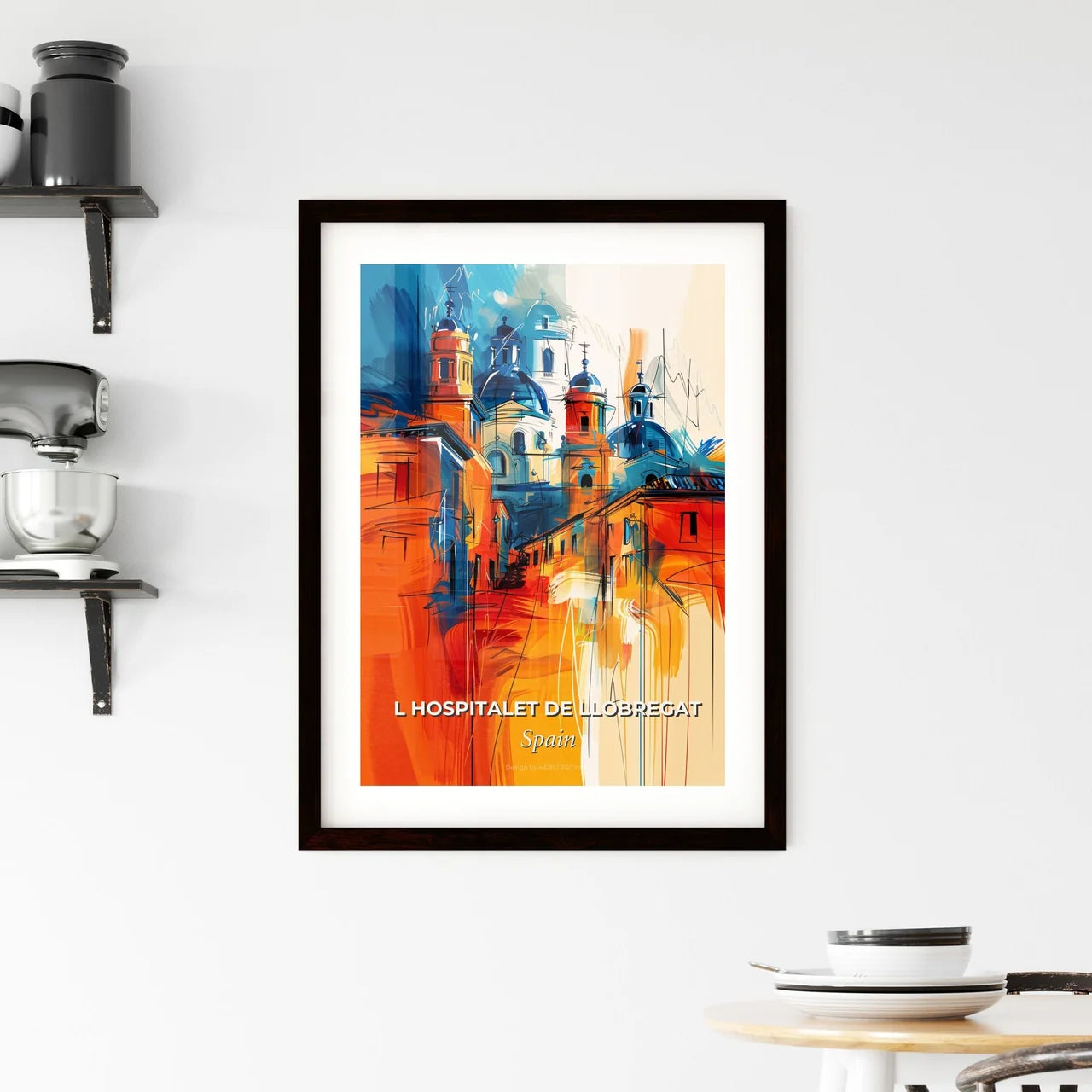 Vibrant L Hospitalet De Llobregat, Spain Framed Print