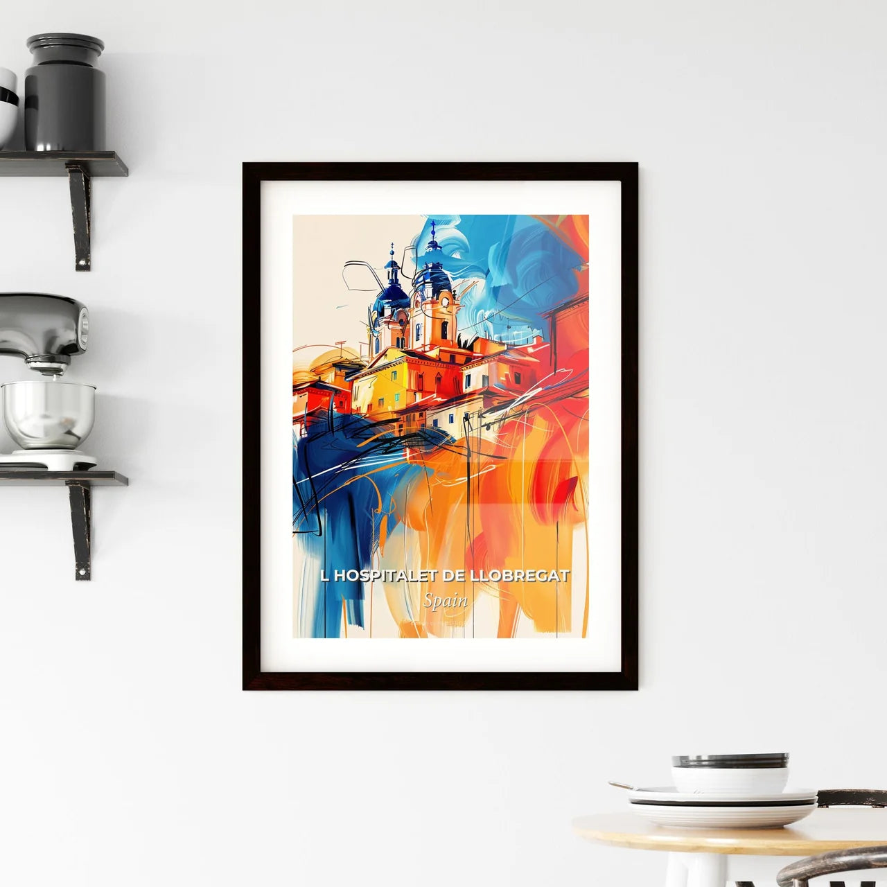 Vibrant L Hospitalet De Llobregat, Spain Framed Print