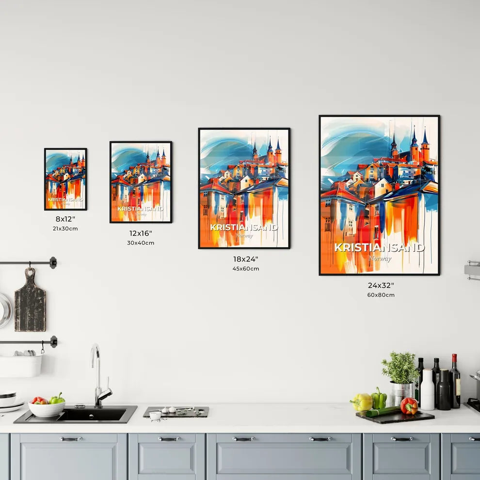 Vibrant Kristiansand, Norway Kitchen Art