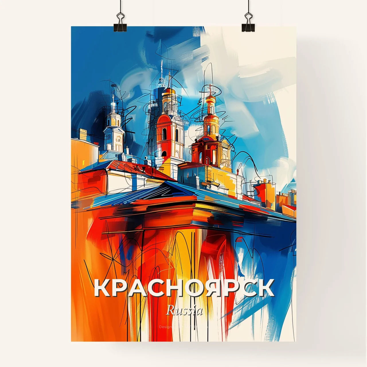 Vibrant Красноярск, Russia Poster