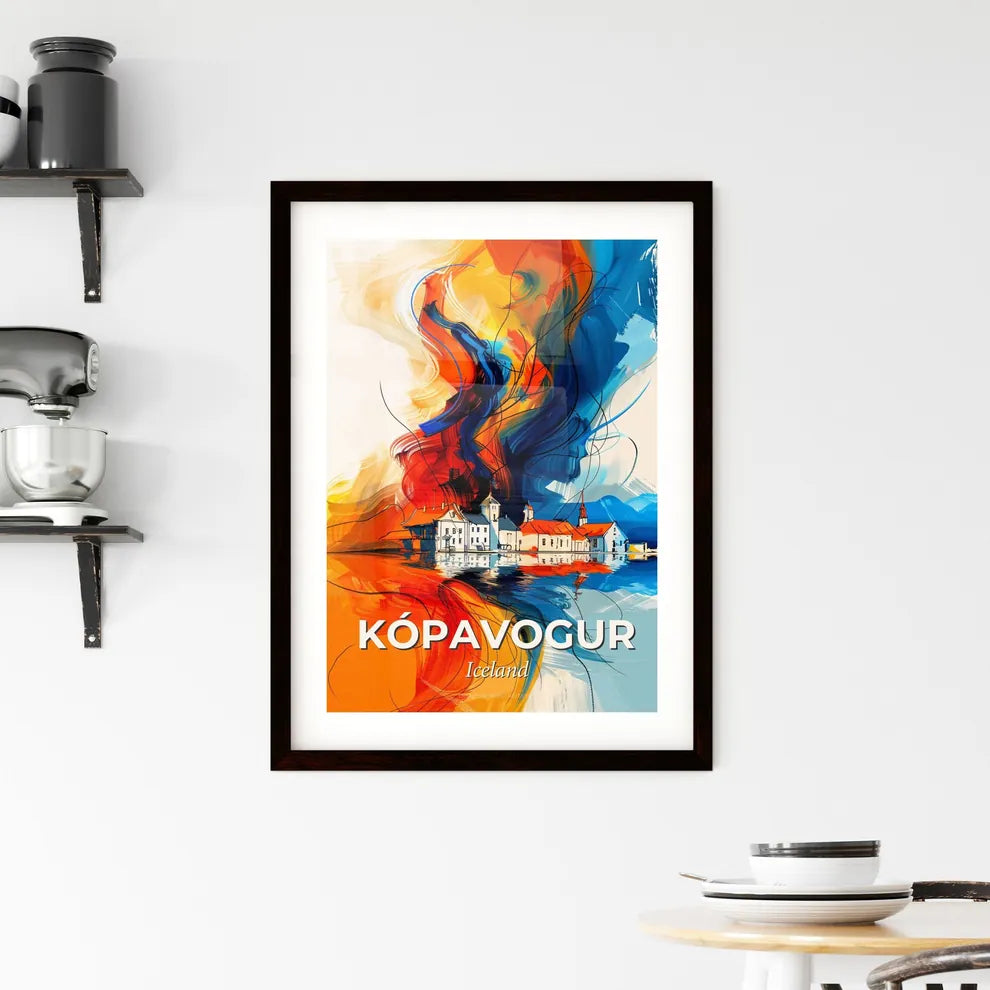 Vibrant Kópavogur, Iceland Framed Print