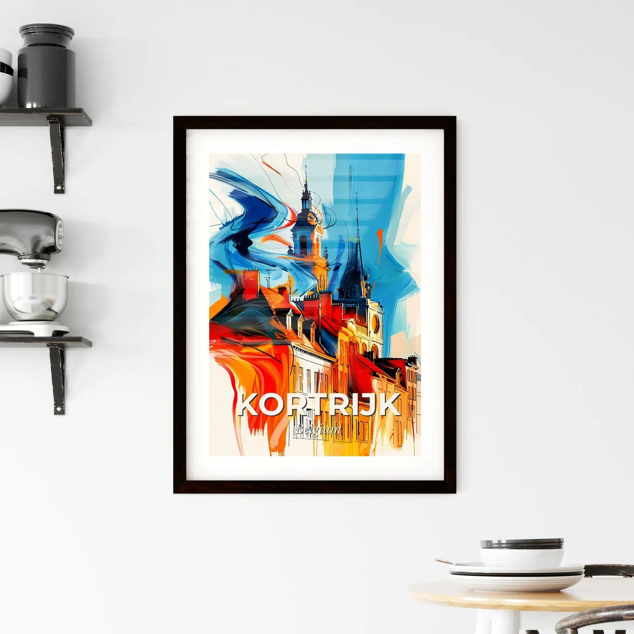 Vibrant Kortrijk , Belgium Framed Print