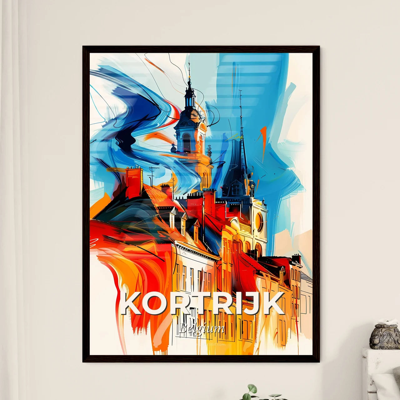 Vibrant Kortrijk , Belgium Art Print