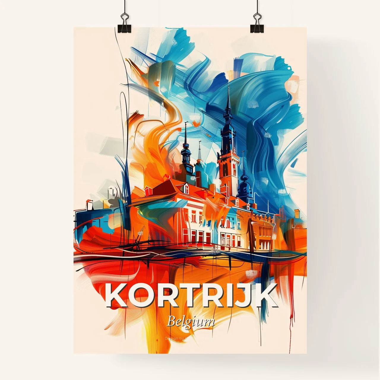 Vibrant Kortrijk , Belgium Poster