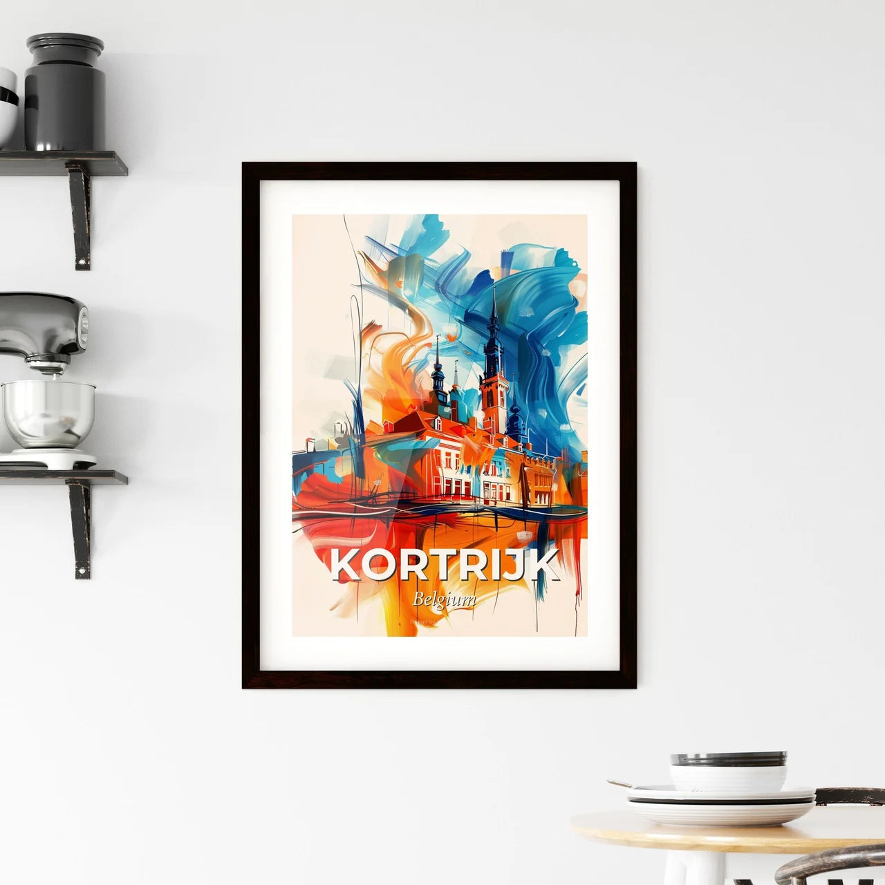 Vibrant Kortrijk , Belgium Framed Print