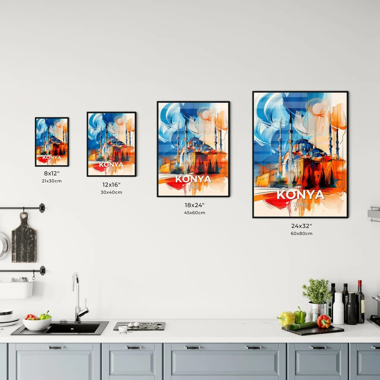 Vibrant Konya, Turkey Kitchen Art