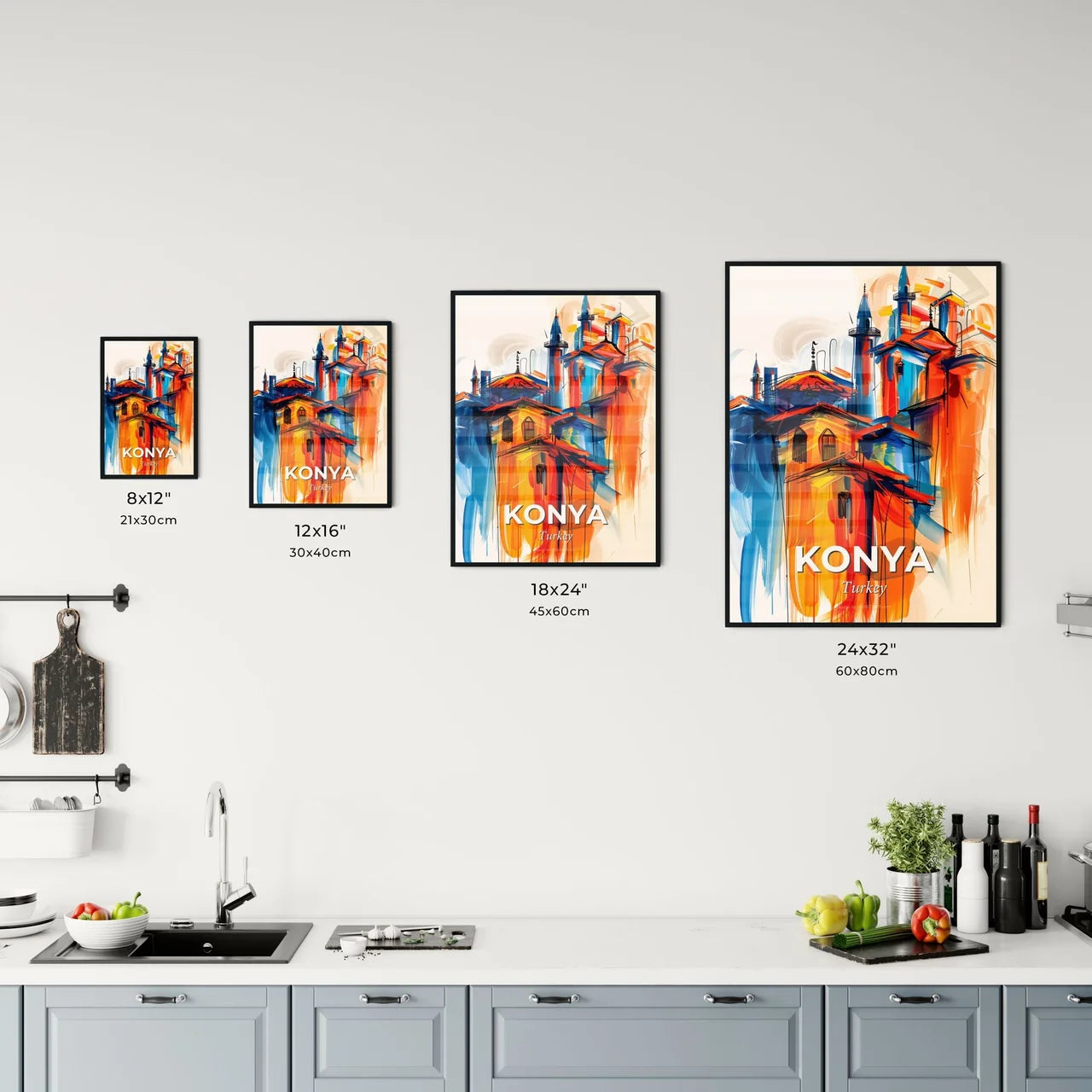 Vibrant Konya, Turkey Kitchen Art