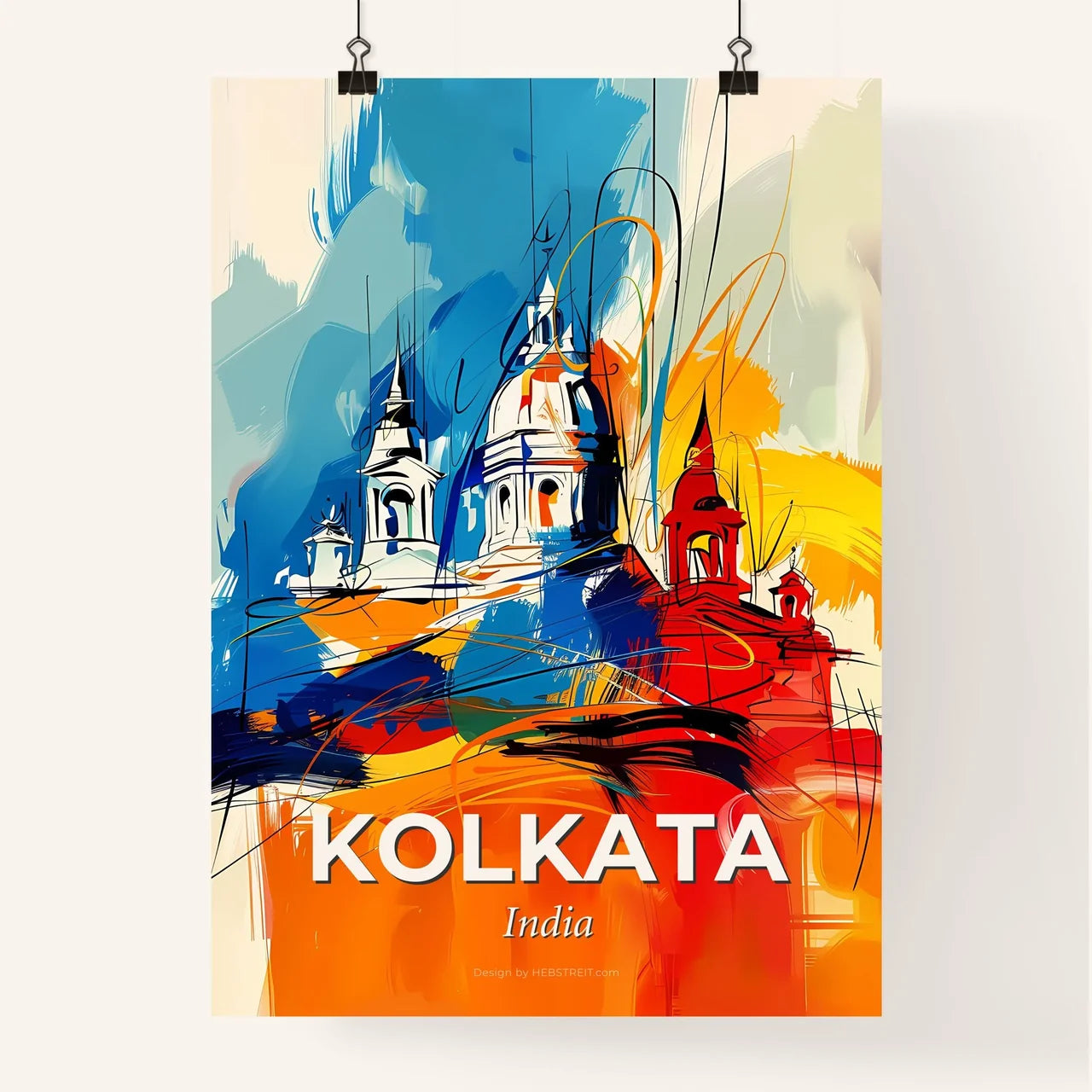 Vibrant Kolkata, India Poster