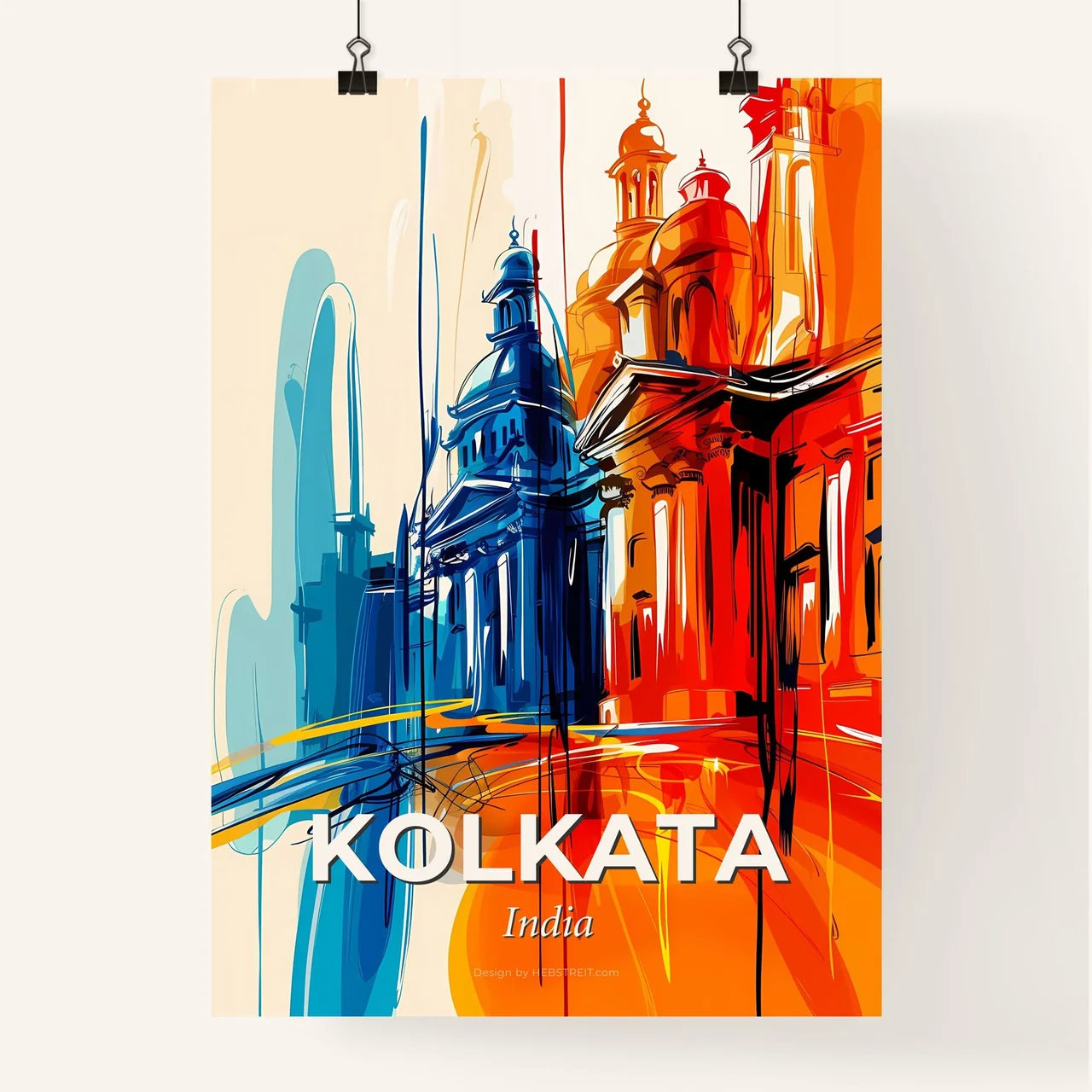 Vibrant Kolkata, India Poster