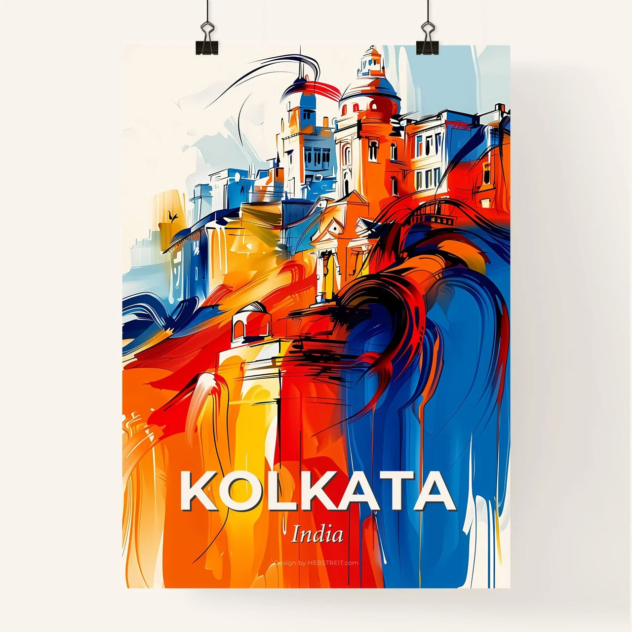 Vibrant Kolkata, India Poster