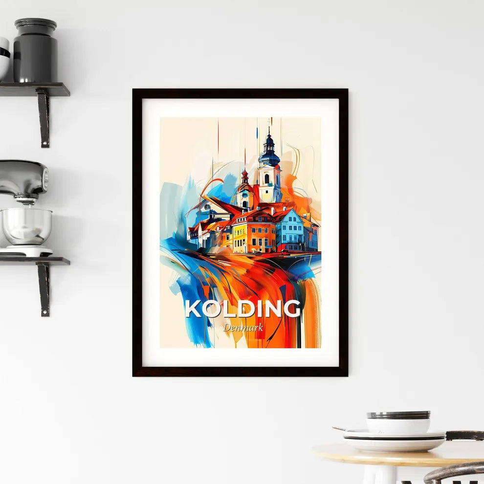 Vibrant Kolding, Denmark Framed Print