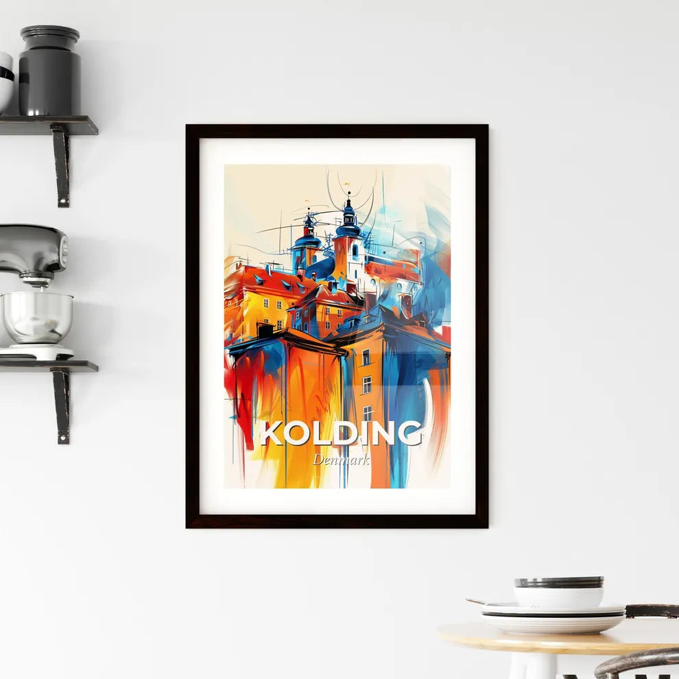 Vibrant Kolding, Denmark Framed Print