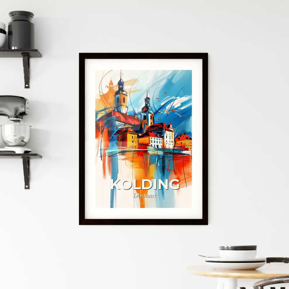 Vibrant Kolding, Denmark Framed Print
