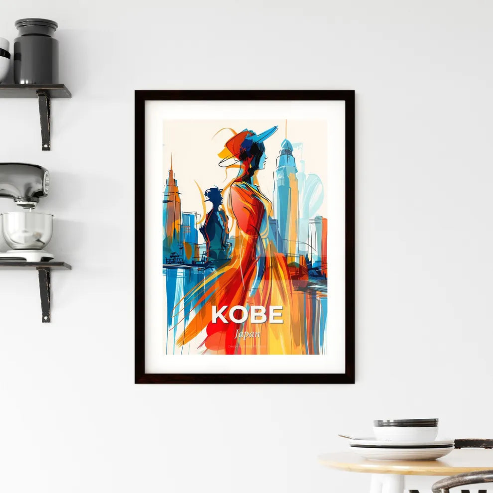 Vibrant Kobe, Japan Framed Print