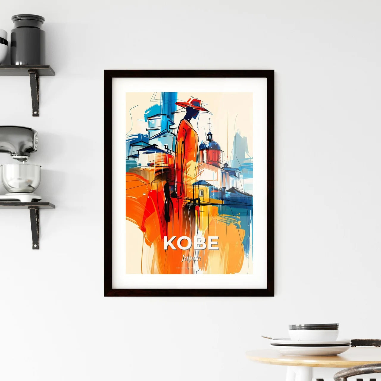Vibrant Kobe, Japan Framed Print