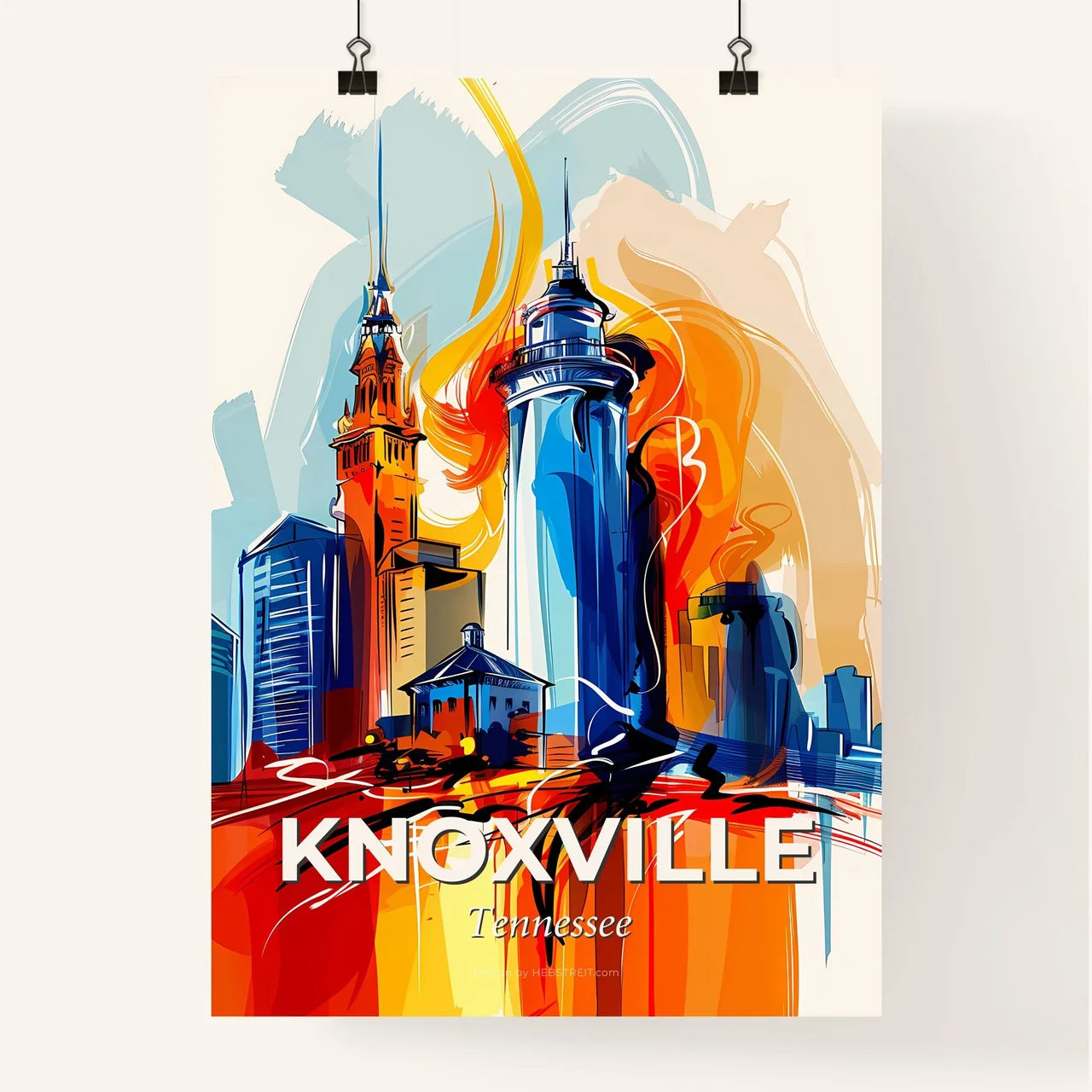 Vibrant Knoxville, Tennessee Poster