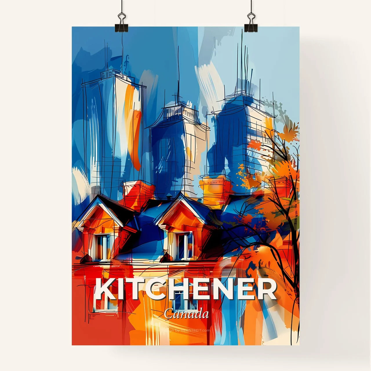 Vibrant Kitchener, Canada Poster