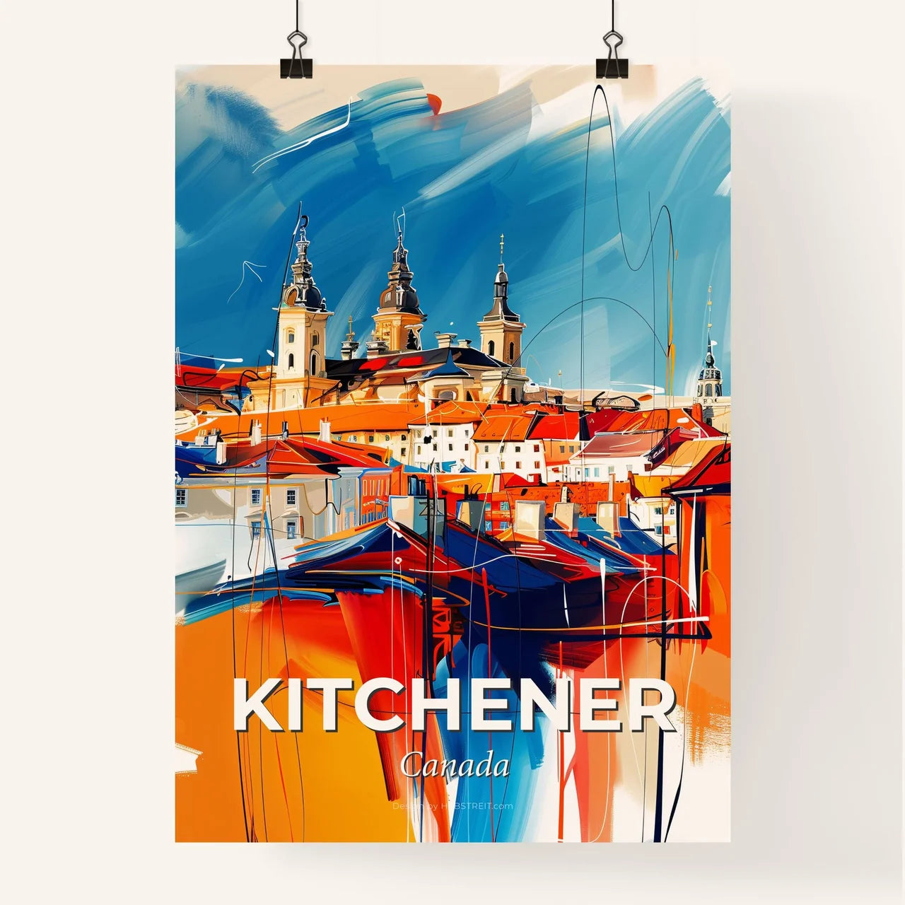 Vibrant Kitchener, Canada Poster