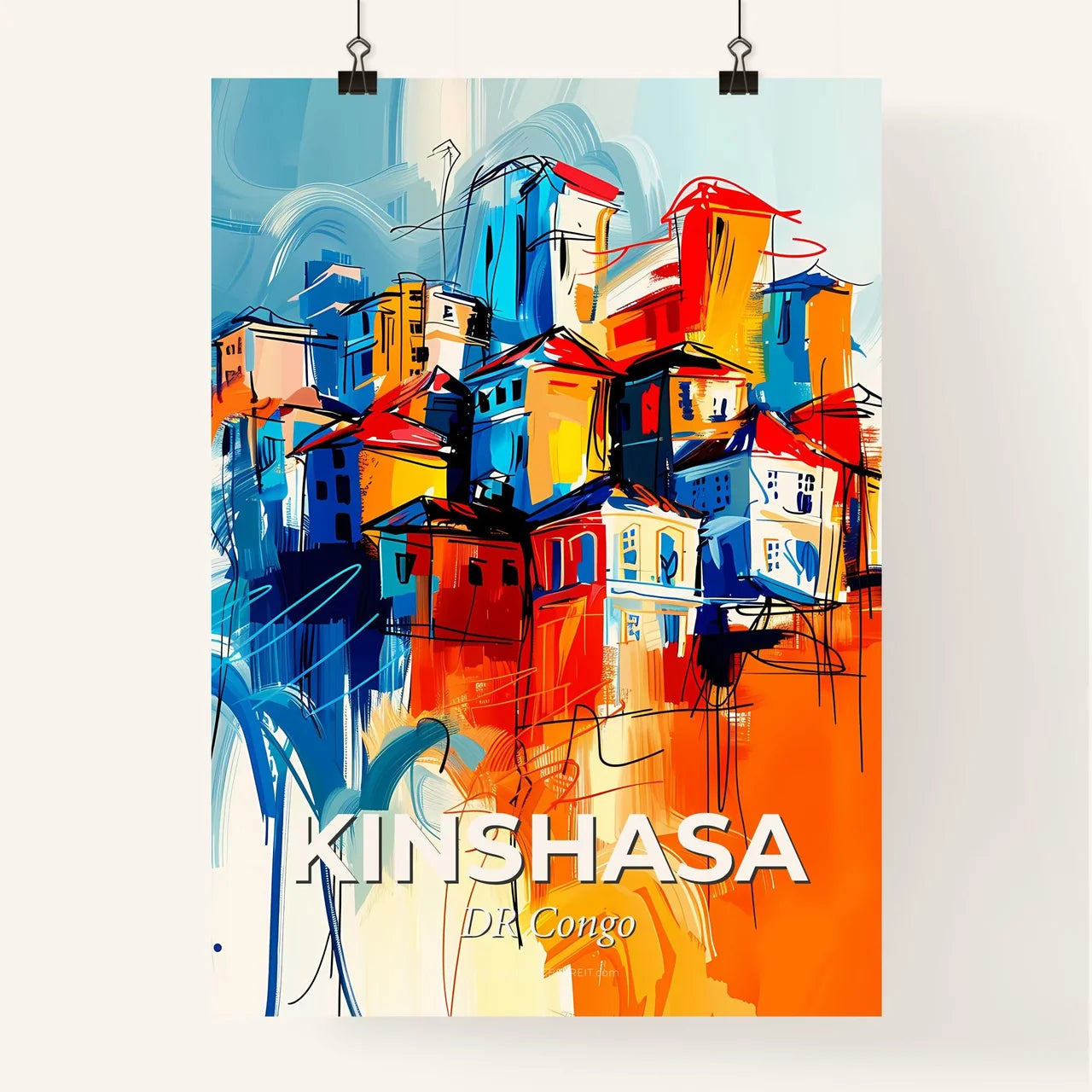 Vibrant Kinshasa, Dr Congo Poster