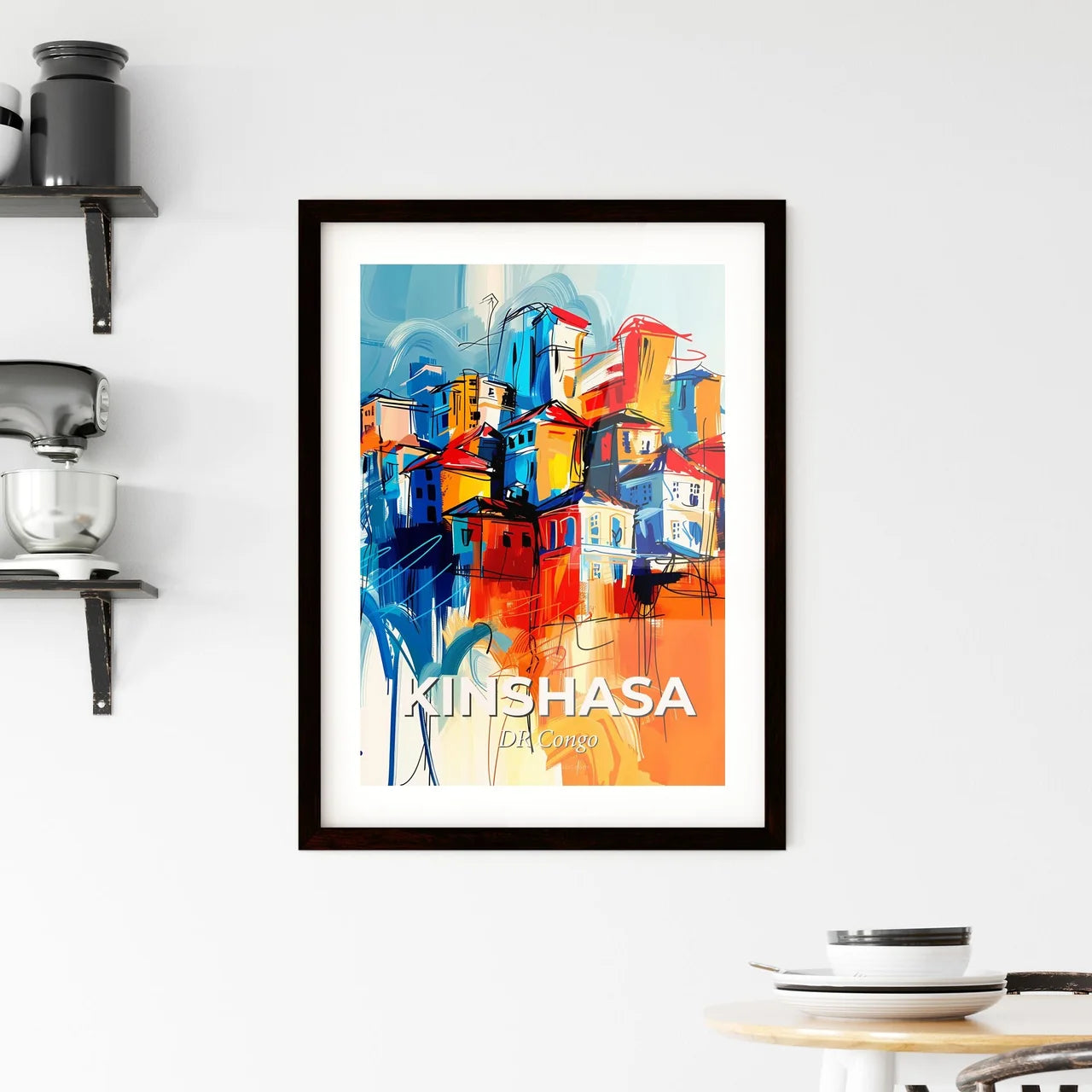 Vibrant Kinshasa, Dr Congo Framed Print