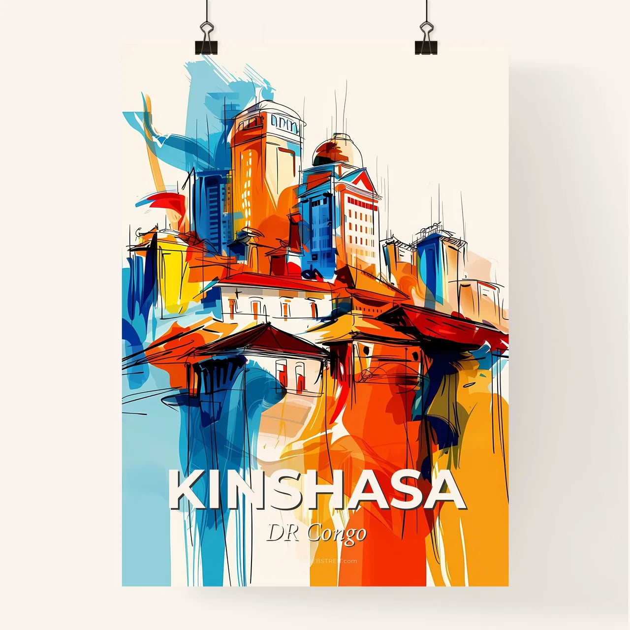 Vibrant Kinshasa, Dr Congo Poster