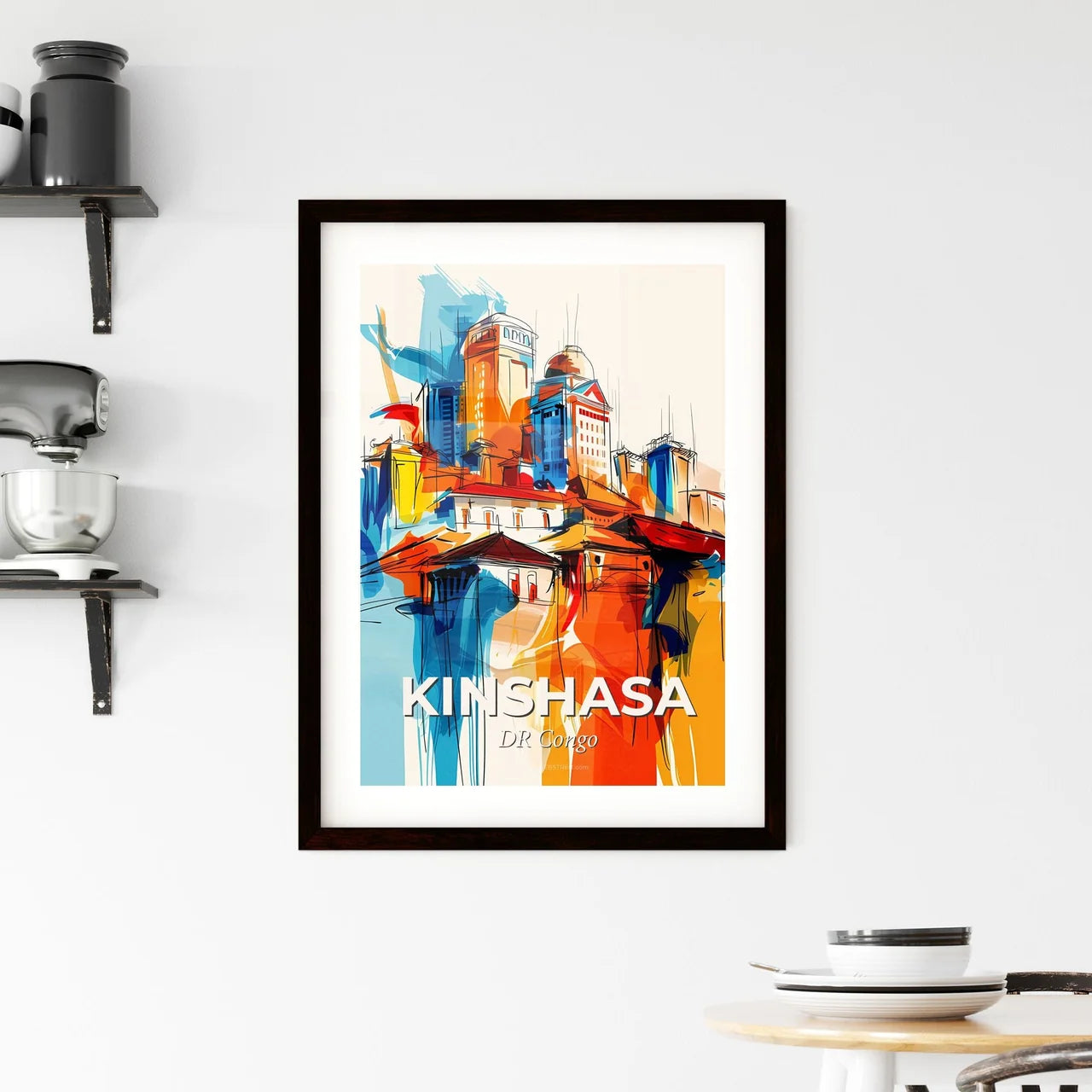 Vibrant Kinshasa, Dr Congo Framed Print