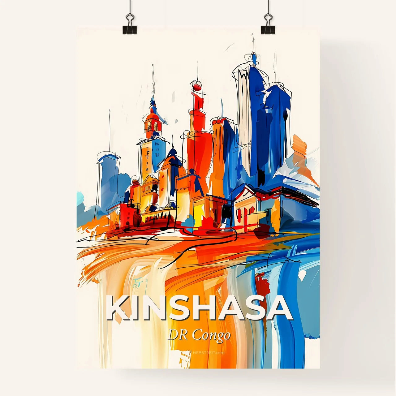 Vibrant Kinshasa, Dr Congo Poster