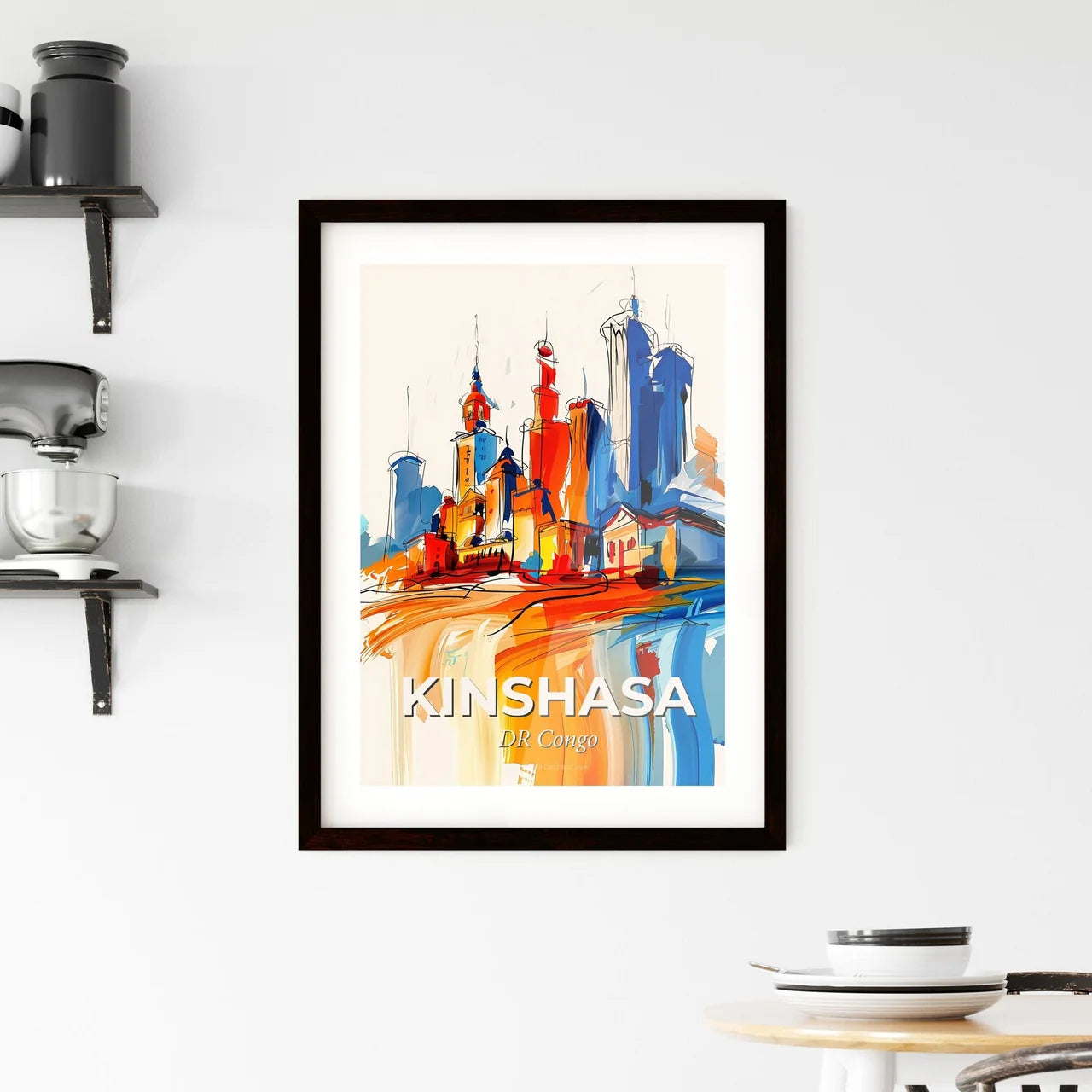 Vibrant Kinshasa, Dr Congo Framed Print