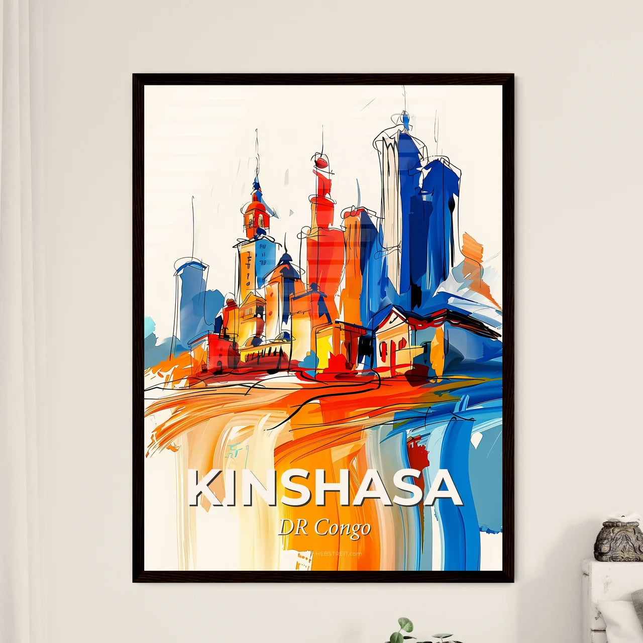 Vibrant Kinshasa, Dr Congo Art Print