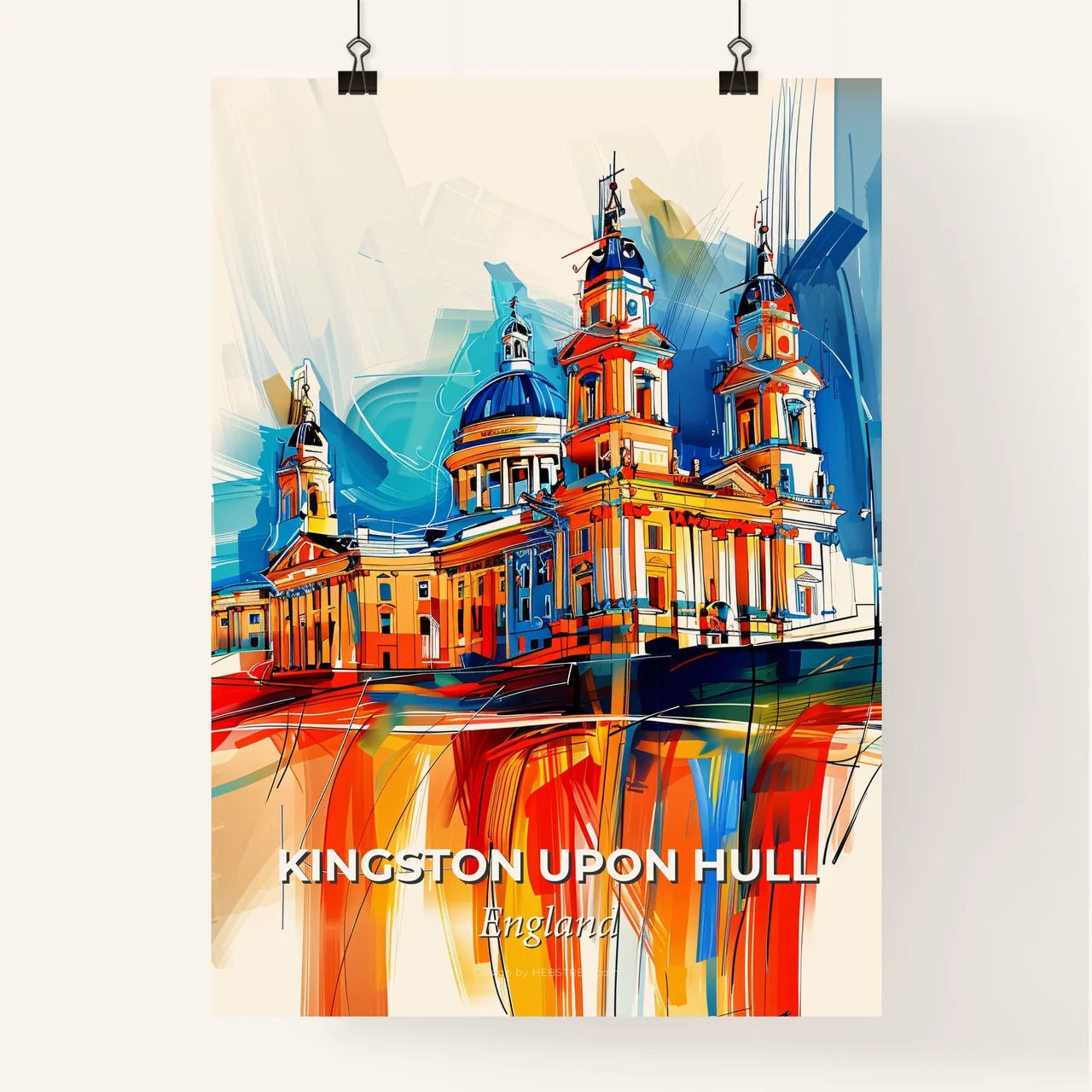 Vibrant Kingston Upon Hull, England Poster