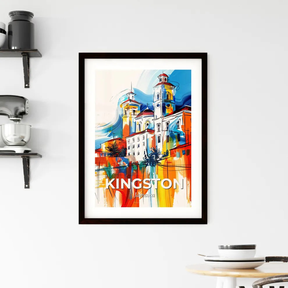 Vibrant Kingston, Jamaica Framed Print