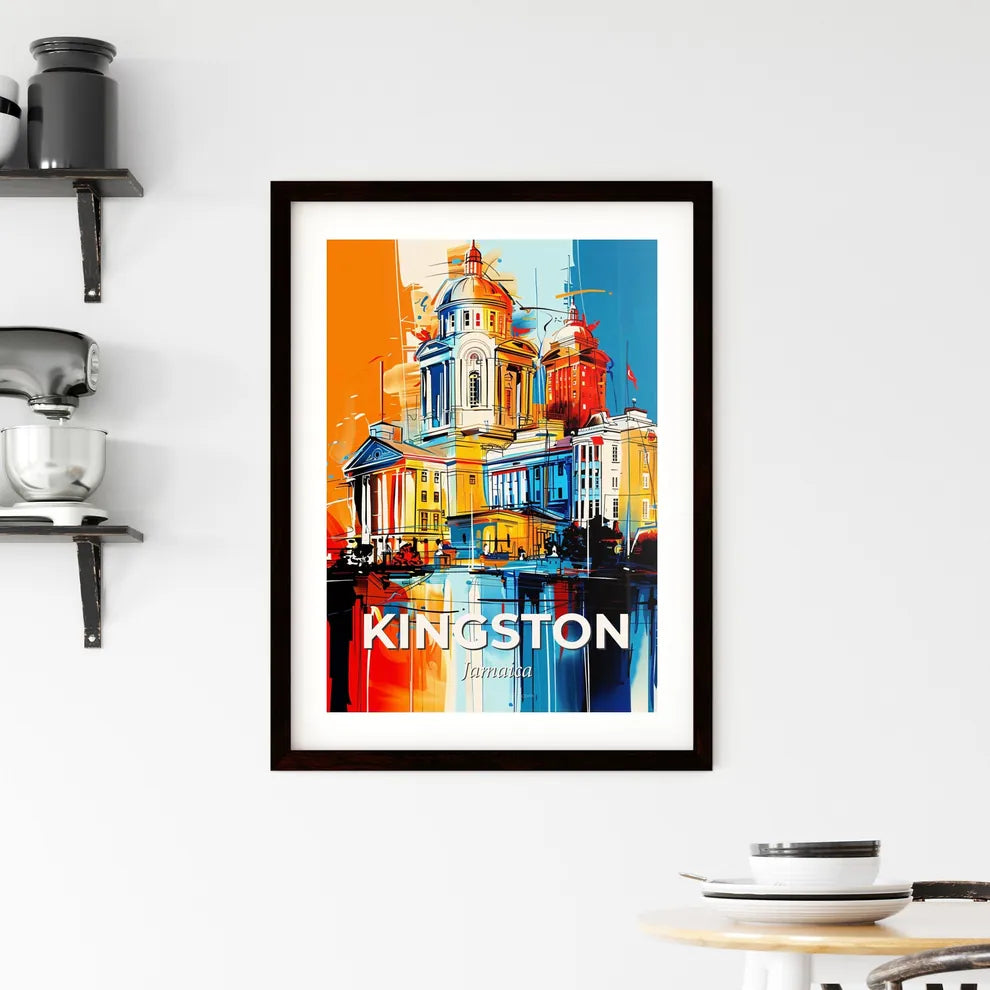 Vibrant Kingston, Jamaica Framed Print