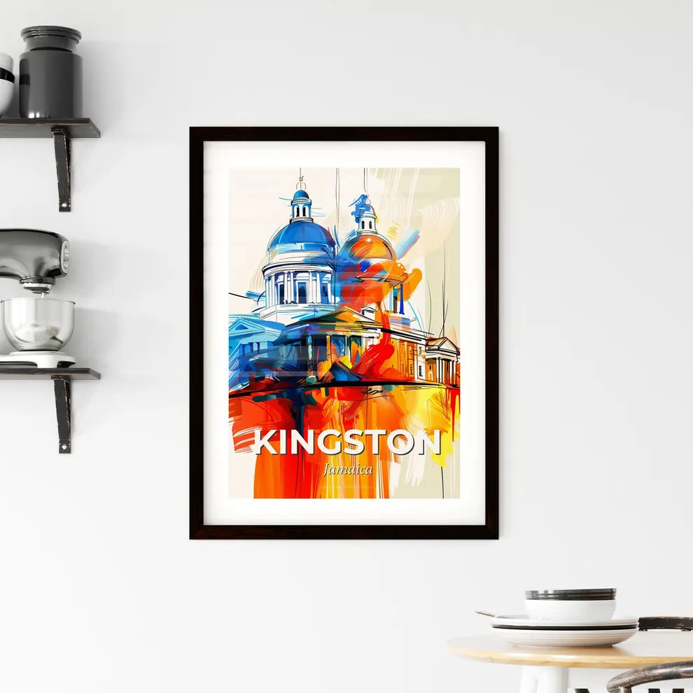 Vibrant Kingston, Jamaica Framed Print