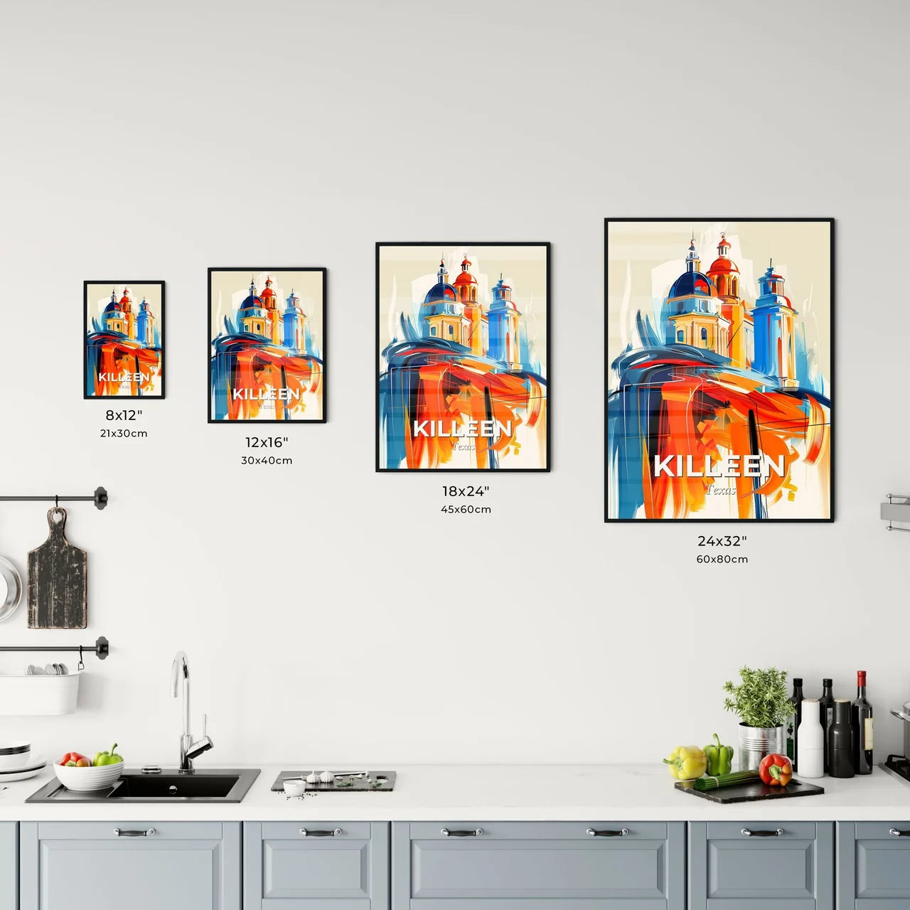 Vibrant Killeen, Texas Kitchen Art