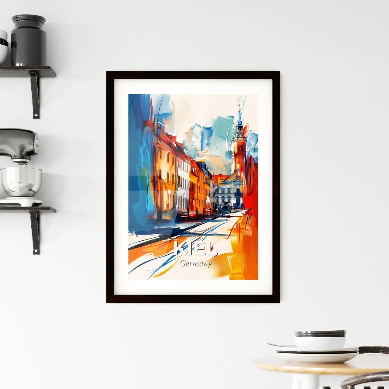 Vibrant Kiel, Germany Framed Print