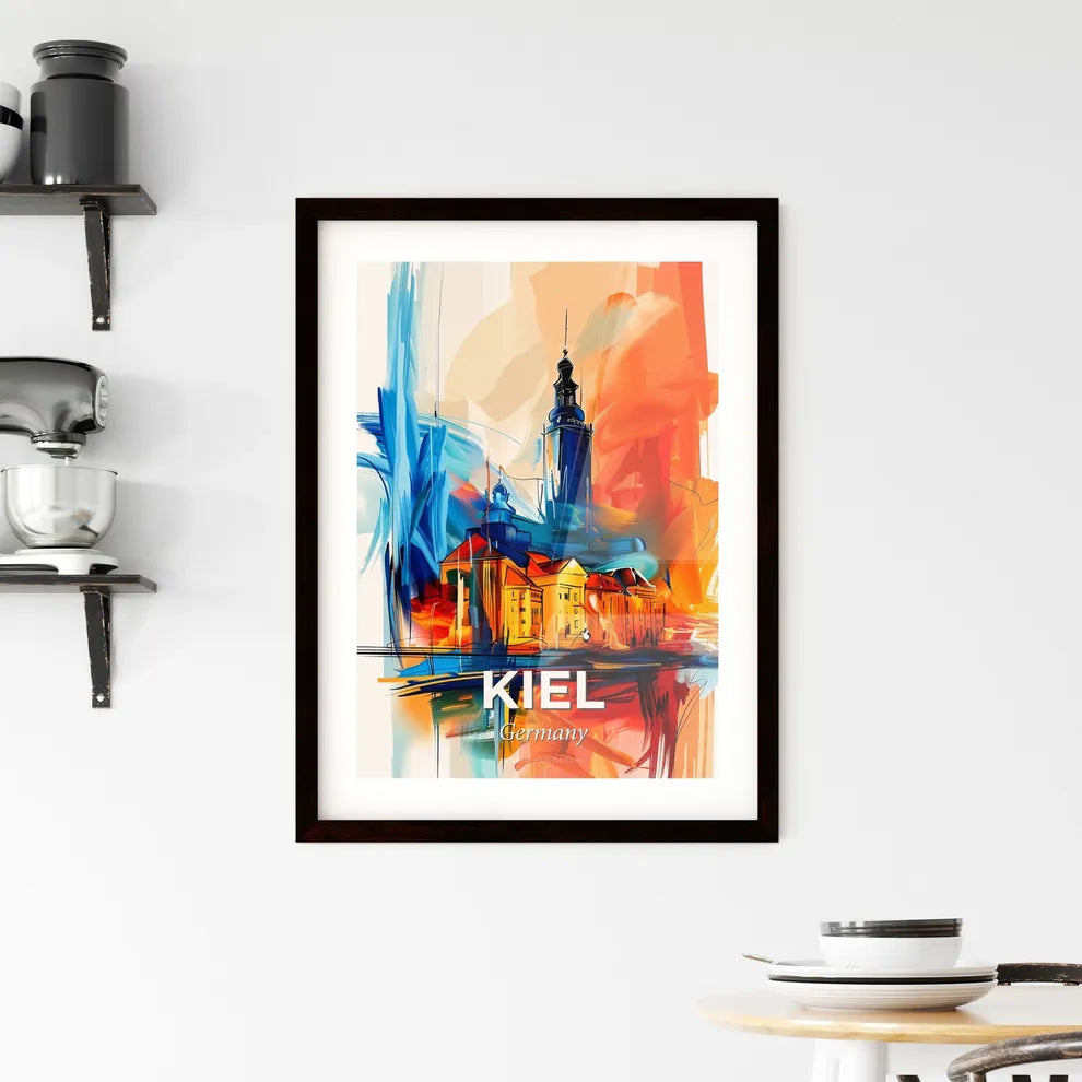 Vibrant Kiel, Germany Framed Print