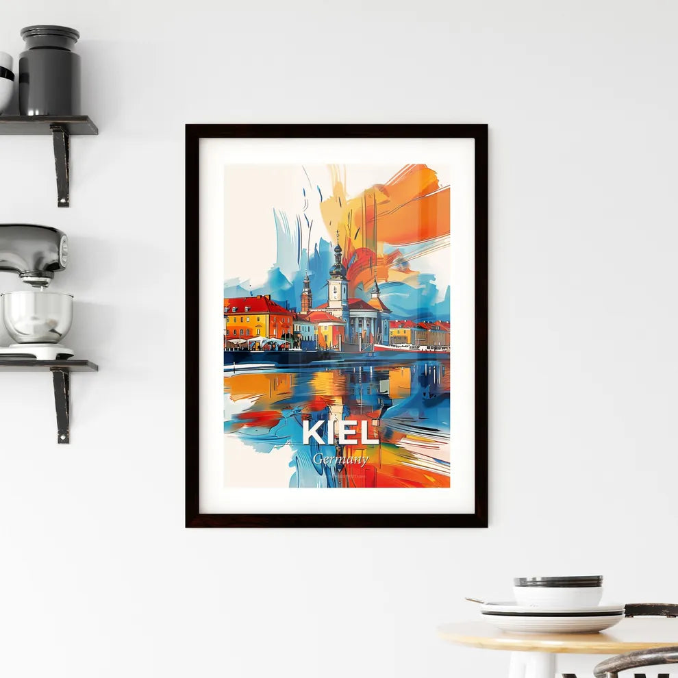 Vibrant Kiel, Germany Framed Print