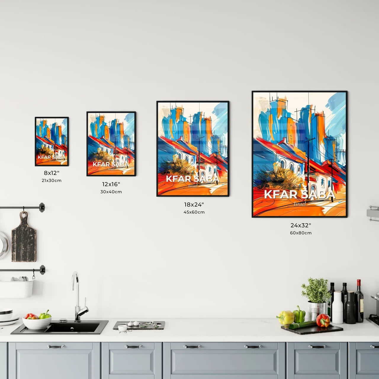 Vibrant Kfar Saba, Israel Kitchen Art