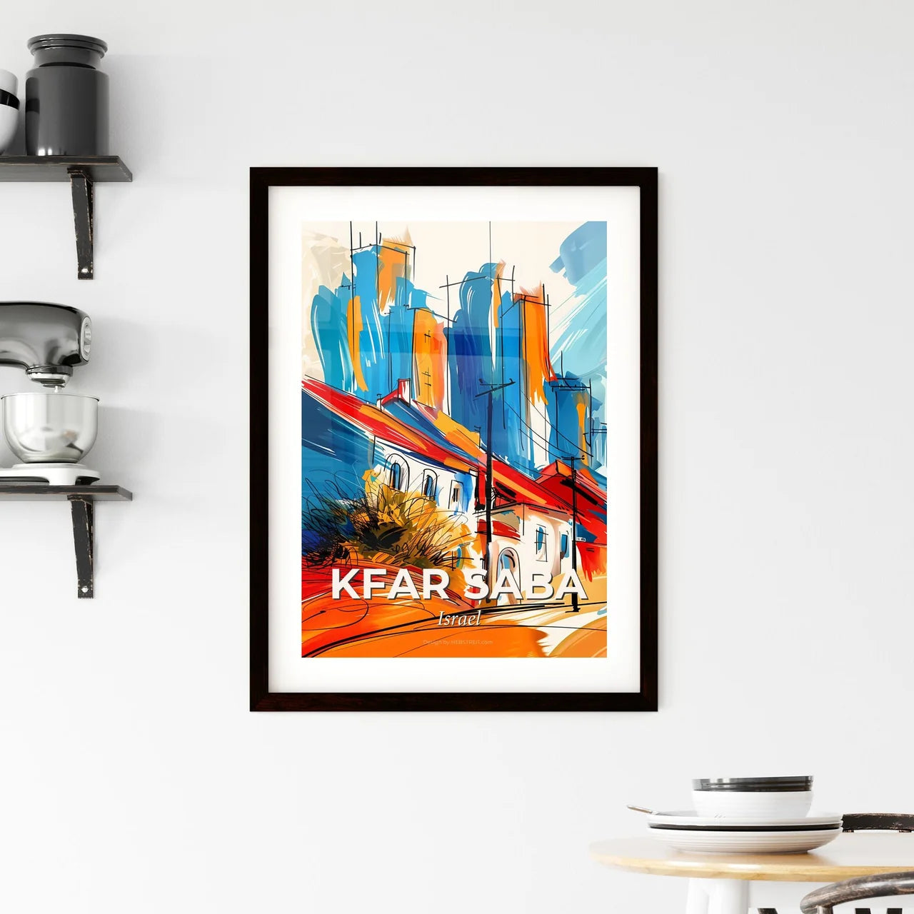 Vibrant Kfar Saba, Israel Framed Print